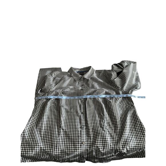 Talbots Women Plaid Collared Wrinkle Resistant Button Up Blouse‎ Shirt Size 18W - Picture 11 of 13